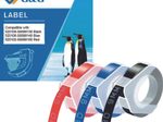 G&G Prägebänder 3D ersetzt Dymo S0898130/140/150, 9 mm, blau, rot, schwarz