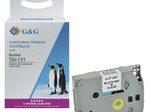 G&G Schriftband ersetzt Brother TZe-131, 12 mm, schwarz auf transparent