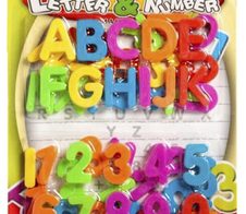 ALLboards Buchstaben und Zahlen Magnete farbsortiert