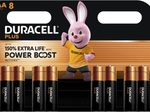 DURACELL Batterien PLUS Alkali-Mangan Mignon AA 1,5 V, 8 St.