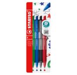 STABILO Kugelschreiber pointball colorful, Schreibfarbe: blau, 4 Stk.
