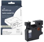MediaRange Schriftband D1 MRDY45013 ersetzt DYMO D1/45013/S0720530 , 12 mm, schwarz auf weiß, 1 St.