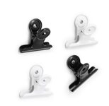 Zeller Clips Magnete schwarz, Metall 4,0 x 2,5 x 3,5 cm, 1 Set