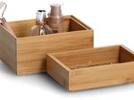Zeller Aufbewahrungsboxen-Set braun