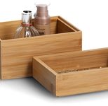 Zeller Aufbewahrungsboxen-Set braun
