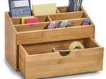 Zeller Schreibtisch-Organizer natur Bambus 6 Fächer 25,4 x 12,5 x 15,0 cm