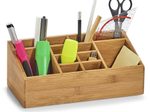 Zeller Schreibtisch-Organizer natur Bambus 12 Fächer 25,4 x 12,0 x 10,0 cm