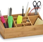 Zeller Schreibtisch-Organizer natur Bambus 12 Fächer 25,4 x 12,0 x 10,0 cm