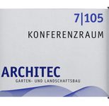 FRANKEN Türschild Aluminium silber 24,0 x 15,5 cm, 1 St.
