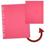 Trennblätter DIN A4 0-9 dunkelrot, 250 g/qm, 100 Blatt
