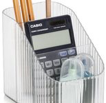 Zeller Schreibtisch-Organizer transparent Kunststoff 3 Fächer 15,0 cm 9,0 cm