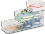 Zeller Schreibtisch-Organizer 3tlg-Set transparent Kunststoff 10,0 x 30,0 x 5,0 cm
