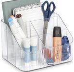 Zeller Schreibtisch-Organizer transparent Kunststoff 5 Fächer 14,8 x 18,0 x 12,0 cm