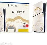 Sony PlayStation 5 Slim Disc Ghost of Yotei Gold Limited Edition Bundle, gold / weiß