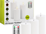 goobay LED-Kerzen Outdoor, weiß