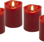 goobay LED-Wachskerzen, 10cm, rot