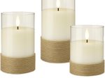 goobay LED-Wachskerzen, weiß und braun