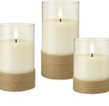 goobay LED-Wachskerzen, weiß und braun