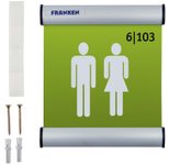 FRANKEN Türschild Aluminium, 14,8 x 14,8 cm, silber