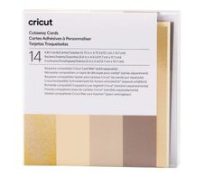 Cricut Klebekarten, Neutralfarben-Musterset – S40, farbsortiert