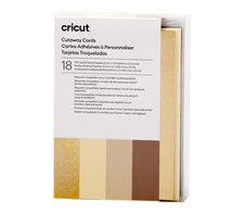 Cricut Klebekarten, Neutralfarben-Musterset – R10 (18 Stk.), farbsortiert