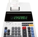 SHARP EL-2607LG Tischrechner druckend lichtgrau