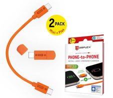 DISPLEX Phone-to-Phone Notfall-Lader, USB-C, 2er Set
