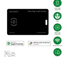 4smarts Standort-Finder SkyTag Card Duos ReCharge schwarz