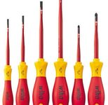 wiha Schraubendreher-Set SoftFinish® electric slimFix SZ/PZ 36455 6-teilig