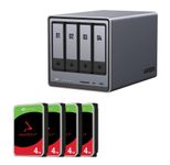 UGREEN DXP4800 NAS-Server Leergehäuse + 4x Seagate Ironwolf® 4 TB