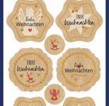 AVERY Zweckform Aufkleber Weihnachten, braun