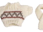 Rayher Dekoartikel mehrfarbig Wichtel Mini Strickpullover Lasse + Schal, 1 Set