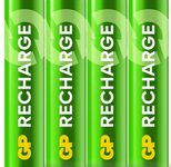 GP Akkus Recharge Ni-MH Mignon AAA 800 mAh, 4 St.