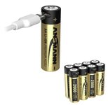 ANSMANN USB-Akkus mit Ladekabel Premium Li-Ion Mignon AA 1.800 mAh, 8 St.