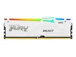 Kingston FURY™ Beast DDR5 Speicher 32GB 5600MT/s CL36 DIMM (2er-Kit) Weiß RGB EXPO