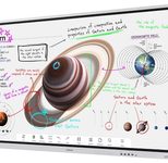 Samsung Flip Pro WM75B Flipchart 190,5 cm 75 Zoll + Neomounts FL55-875WH1 motorisierter Rollwagen höhenverstellbar