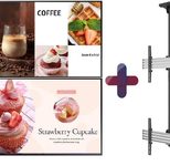 Samsung Dual Set 2x BE43D-H Smart Signage TV 109 cm 43 Zoll + Neomounts NMPRO-C12 Dual Halterung vertikal