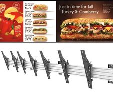 LG Menuboard 4x 43UL3J-M Digital Signage Display 108cm 43 Zoll inkl. Neomounts NMPRO-WMB4 Wandhalterung