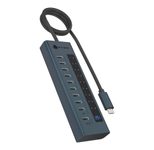 IcyBox USB-Hub 9x USB-C 3.2 Gen 2 mit Stromversorgung