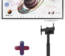 Samsung Flip Pro WM55B Flipchart 138,7 cm 55 Zoll inkl. Neomounts FL45S-825BL1 MOVE Up Standfuß & Tray CY-TF65BBC