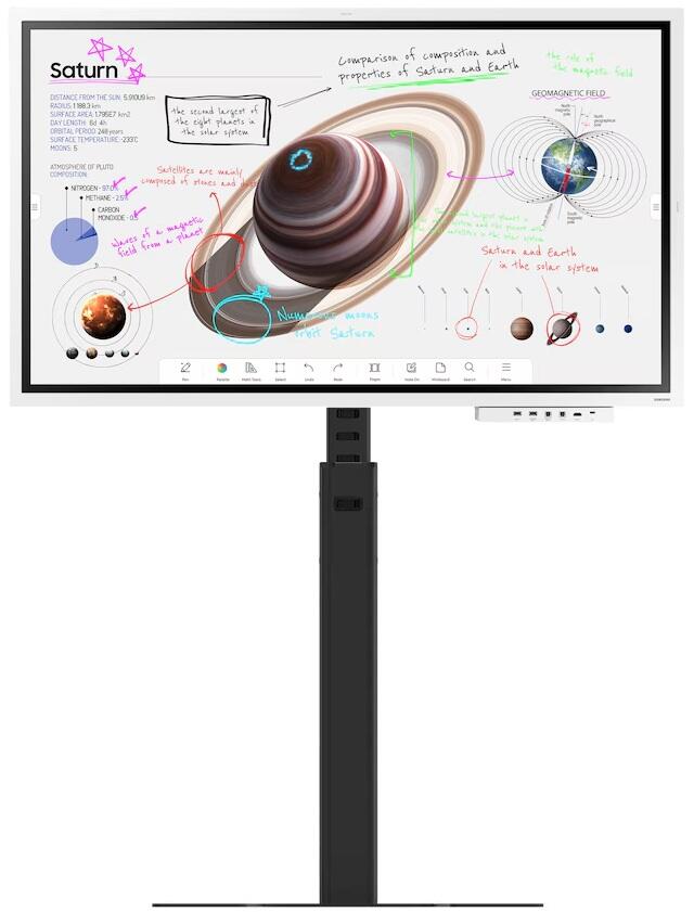 Samsung Flip Pro WM65B Flipchart 165 cm 65 Zoll inkl. Neomounts FL45S-825BL1 Standfüße & Tray CY-TF65BBC video preview