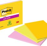 Post-it® Jumbo-Haftnotizen Super Sticky Notes, farbsortiert, 45 Blatt