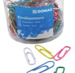 DONAU Büroklammern farbsortiert kunststoffüberzogen, 150 St.