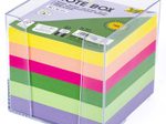 folia Zettelbox HAPPY VIBES transparent inkl. 700 Notizzettel