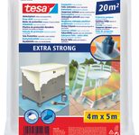 tesa Abdeckplane EXTRA STRONG transparent, 4 x 5 m