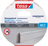 tesa doppelseitiges Klebeband Montageband POWERBOND Tapete & Putz 19,0 mm x 5,0 m
