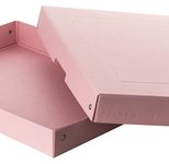 FALKEN PURE Aufbewahrungsbox 500 Blatt pastellrosa 24,0 x 32,0 x 4,0 cm, 1 St.
