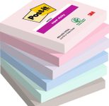 Post-it® Haftnotizen Super Sticky Notes Soulful Collection, farbsortiert, 90 Blatt
