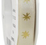 PRÄSENT Geschenkband, 15 mm x 20 m creme