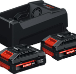 BOSCH Professional Werkzeugakkus mit Schnellladegerät EXPERT Starter Set 18V Li-Ion 2 x 4,0 Ah